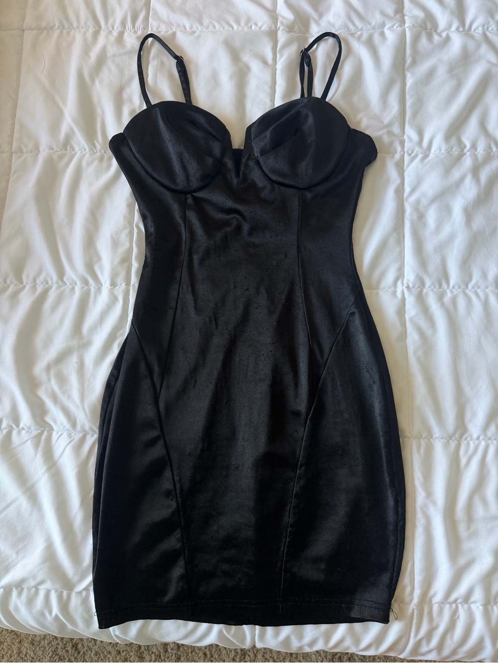 Black Mini Bustier Dress with Adjustable Straps
